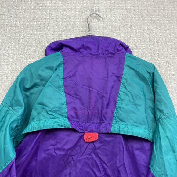 Vintage Columbia Radial Sleeve Neon Color Purple Jacket Windbreaker Men's Size L - Picture 13 of 13